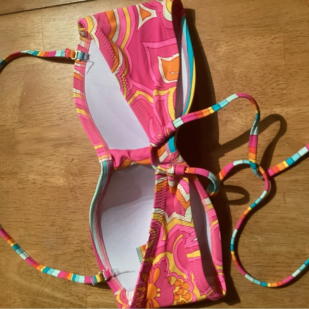 Trina Turk Morning Sunrise Bandeau Bikini Top - top only- size 6
